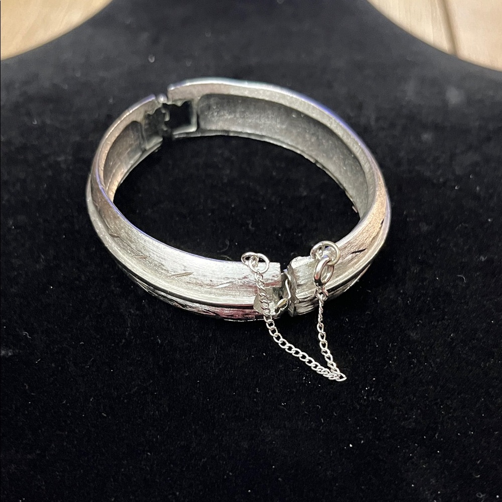 Kramer Silver tone etched Women's Bracelet